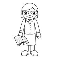 Teacher - coloring page for kids