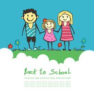 Back to school Parents are a child in happy N2