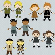 Cute happy cartoon kids N4