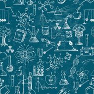 Back to school seamless background on blackboard