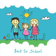 Back to school Parents are a child in happy N3