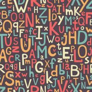 Alphabet seamless pattern