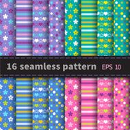 Set of 16 colorful seamless N3