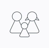Family icon Male female and child sign N12