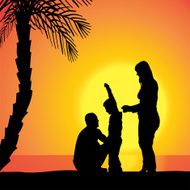 Vector silhouette of family N169