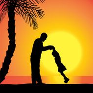 Vector silhouette of family N170