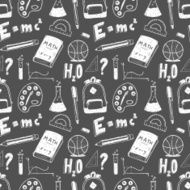 Back To School seamless pattern N6