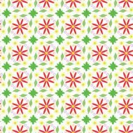 seamless pattern leaves and flowers