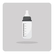 Vector of flat icon baby bottle