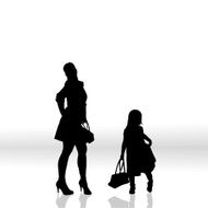 Vector silhouette of family N171