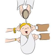 Child Being Baptized Cartoon