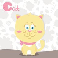Zoo alphabet for girl - letter C