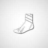 Abstract illustration on sock N29