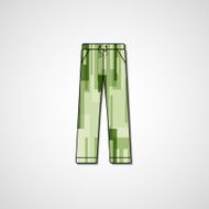 Abstract illustration on pants N19