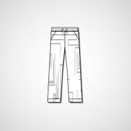 Abstract illustration on pants N20