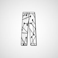 Abstract illustration on pants N24