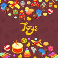 Vector decorating design made of toys N10