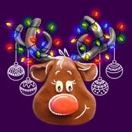 Icon of plasticine Reindeer N2