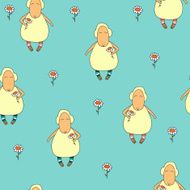 Sheep with flower N2