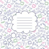 Back To School Seamless Background with space for your text