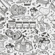 seamless doodle playground pattern