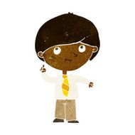 cartoon boy with idea N6