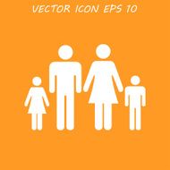 family icon Flat design style eps 10 N6