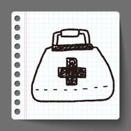 medical box doodle drawing N11