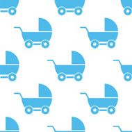 Baby carriage seamless pattern N3