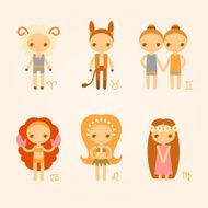 vector illustrations of zodiac signs N5