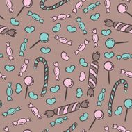 Seamless background with candies