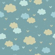 Seamless pattern with clouds N2