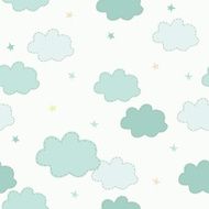 Seamless pattern with clouds N3