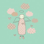 Angel on a cloud