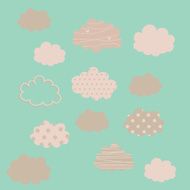 Set of clouds
