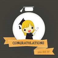 congratulations for girl short hair graduate