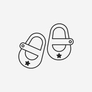 baby shoes line icon N8