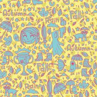 Vintage modern cute autumn pattern