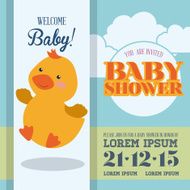 Baby shower card design N16