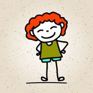 hand drawing happy kids N18