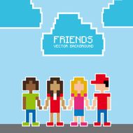 friends pixel design