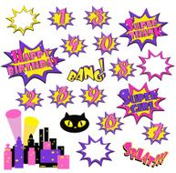 Set comic for the birthday girl Super Girl