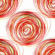 seamless abstract red painting colored circles texture pencil li