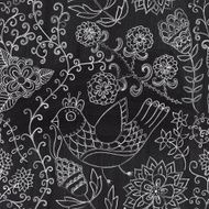 Chalkboard seamless floral pattern
