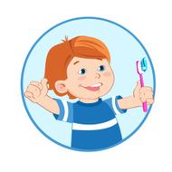 Boy with a toothbrush