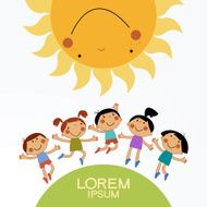 Kids playing in the sun