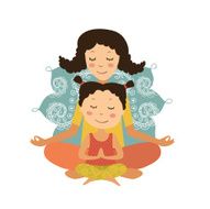 Yoga With Baby Illustration