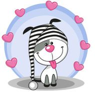 Dog with hearts N3