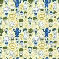 seamless cartoon pattern