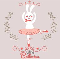 Sweet vector card - Little ballerina N2